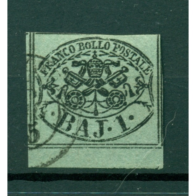 Papal States 1852/64 - Y & T  n. 2 - Coats of Arms 1 baj. (ii)