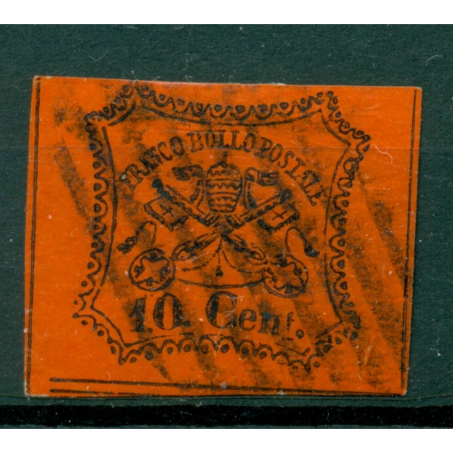 Etats Pontificaux 1867 - Y & T. n. 15 - Armoiries 10 centimes