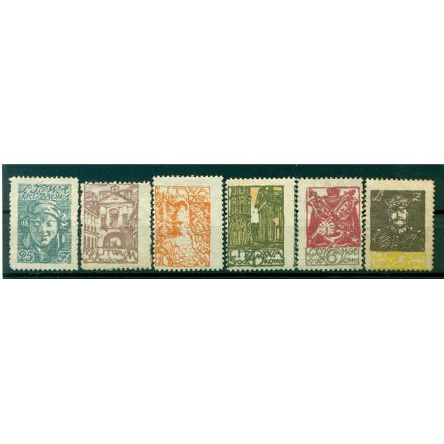 République de Lituanie centrale 1920 - Y & T n. 11/16 - Série courante