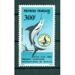 French Polynesia 1986 - Y & T n. 190 air mail - Marlin (Michel n. 448)