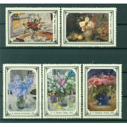 URSS 1979 - Y & T n. 4612/16 - I fiori nella pittura russa