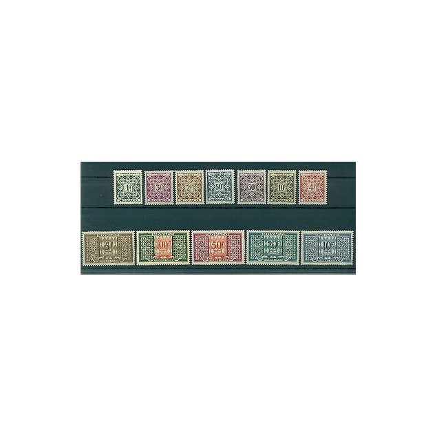 Monaco 1946/57 - Y & T  n. 29/39  Timbres-taxe