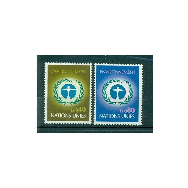 Nations Unies  Géneve 1972 - Michel n. 25/26  -  "Environnement"