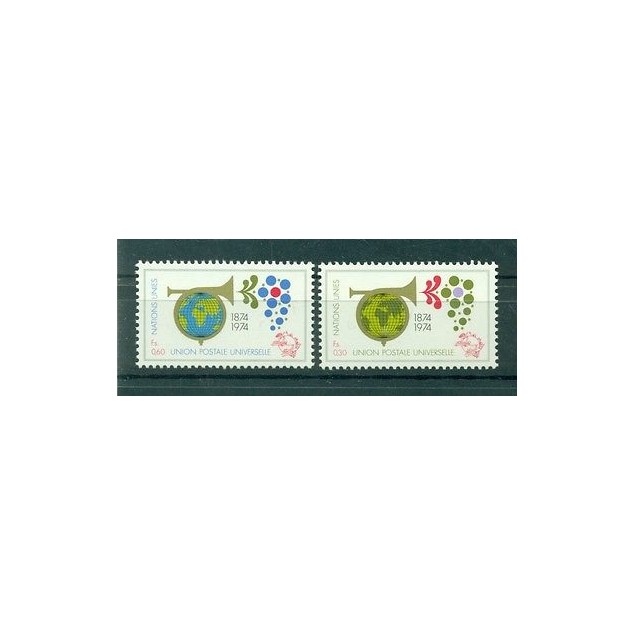 Nations Unies  Géneve 1974 - Michel n. 39/40  -  "Union Postale Universelle"