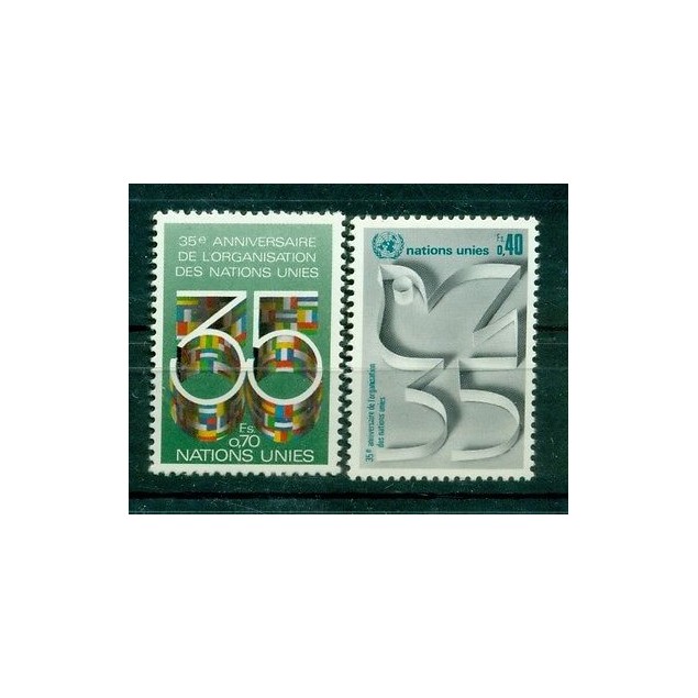 Nations Unies  Géneve 1980 - Michel n. 92/93  -  "35e anniversaire de l'Organiza