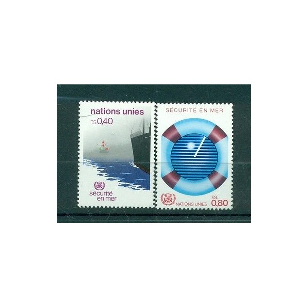 Nations Unies  Géneve 1983 - Michel n. 112/113  -  "Sécurité en Mer"