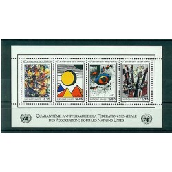 Nations Unies  Géneve 1986 - Michel n. 147/50 - feuillet n.4  -  "WFUNA"