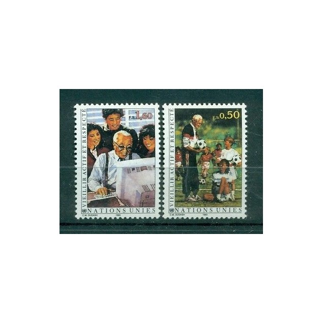 Nations Unies  Géneve 1993 - Michel n. 225/26  -  "Veillir active et respecté"