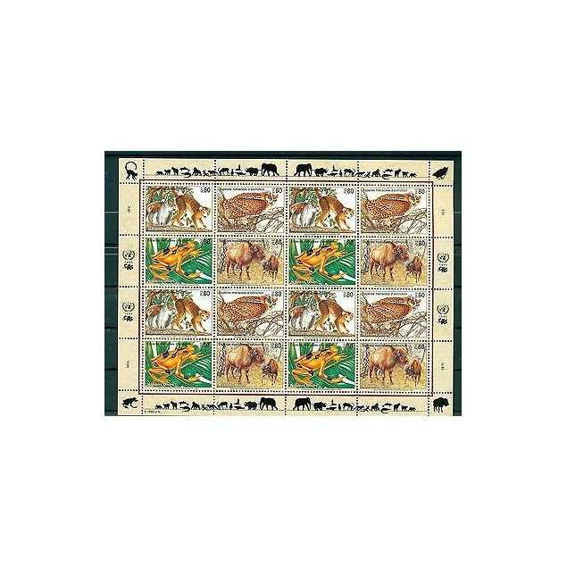 Nations Unies  Géneve 1995 - Michel n. 263/66  -  "Espèces menacées d'extinction
