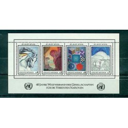 Nations Unies  Vienna 1986 - Michel n. 64/67 - feuillet n.3  -  "WFUNA"