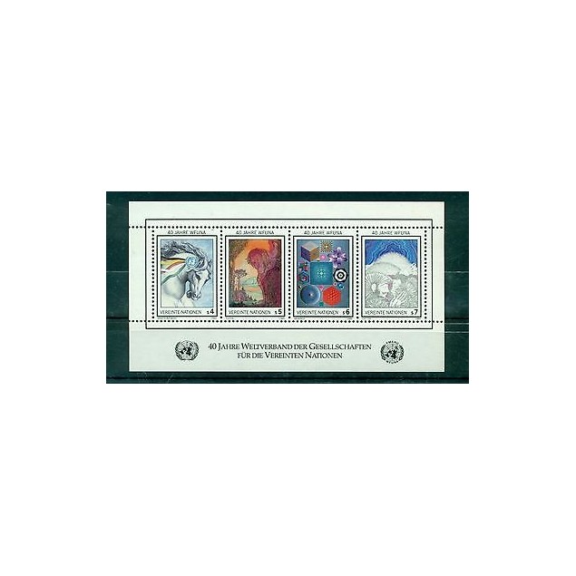 Nations Unies  Vienna 1986 - Michel n. 64/67 - feuillet n.3  -  "WFUNA"