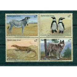 United Nations Vienna 1993 - Y & T n. 159/62  -  Endangered Species (Michel n. 143/46)