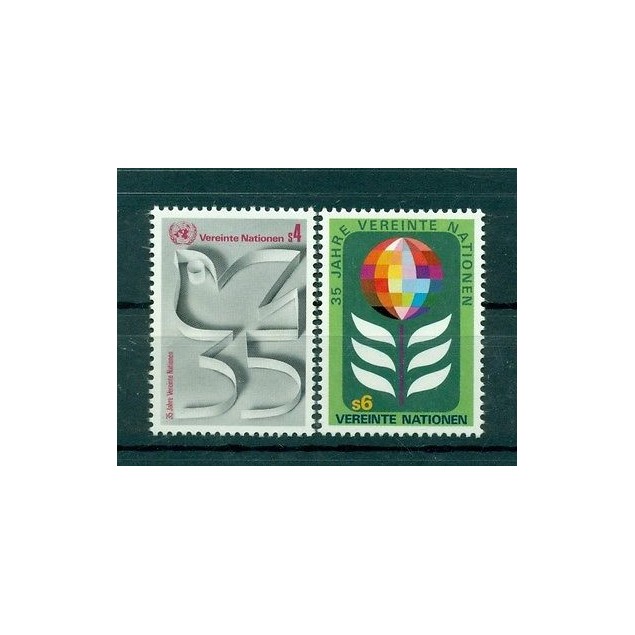 Nations Unies  Vienne 1980 - Michel n. 12/13  -  "35e anniversaire de l'Organiza
