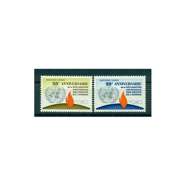 Nations Unies Géneve  1973 - Michel n. 35/36 - "Droits de l'Homme"