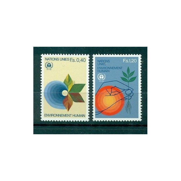 Nations Unies Géneve  1982 - Michel n.105/06 - "Environnement Humain"