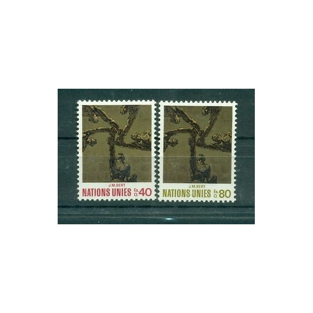 Nations Unies Géneve 1972 - Michel n. 28/29 - "J. M. Sert"