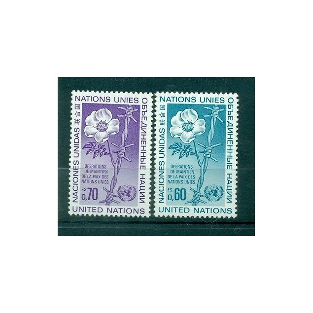 Nations Unies Géneve 1975 - Michel n. 54/55 -  Opérations de maintien de la paix