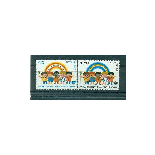 Nations Unies Géneve 1979 - Michel n. 83/84 - "Année Internatiomale de l'Enfant"