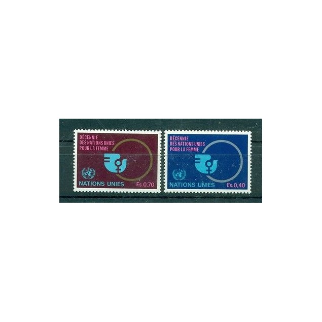 Nations Unies Géneve 1980 - Michel n. 89/90 -  "Décennie des Nations Unies pour