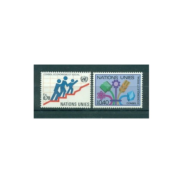 Nations Unies Géneve 1980 - Michel n. 94/95 -  "Conseil Economique et Social"