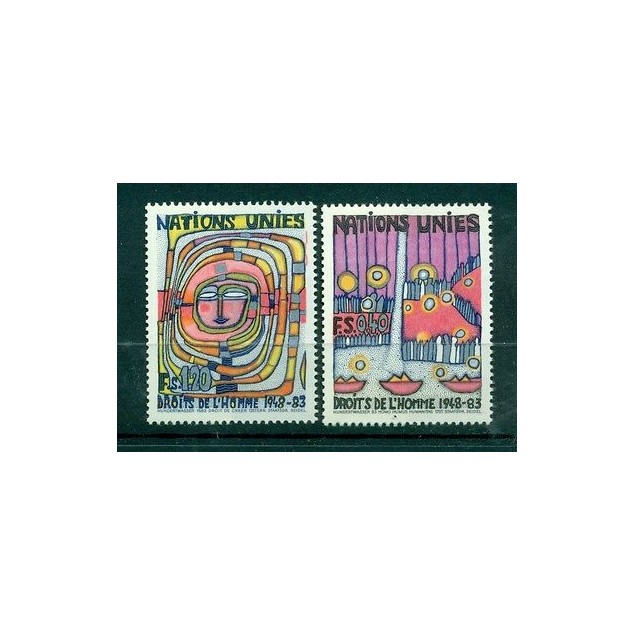 Nations Unies Géneve 1983 - Michel n. 117/18 - "Droits de l'Homme"
