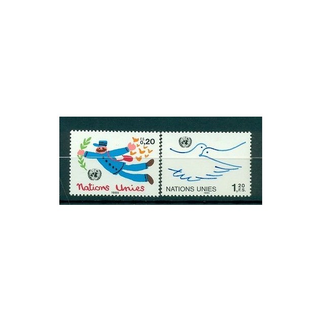 Nations Unies Géneve 1985 - Michel n. 131/32 - Timbre poste ordinaire