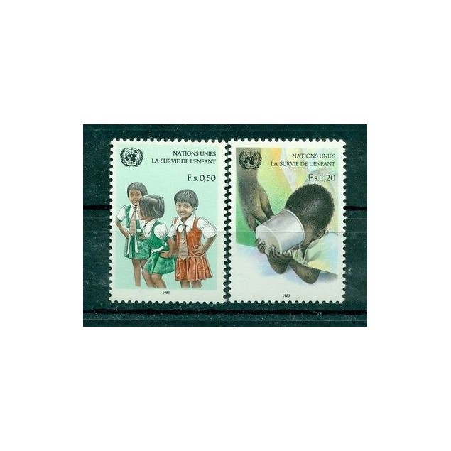 Nations Unies Géneve 1985 - Michel n.135/36 - "Nations Unies - La survie de l'En
