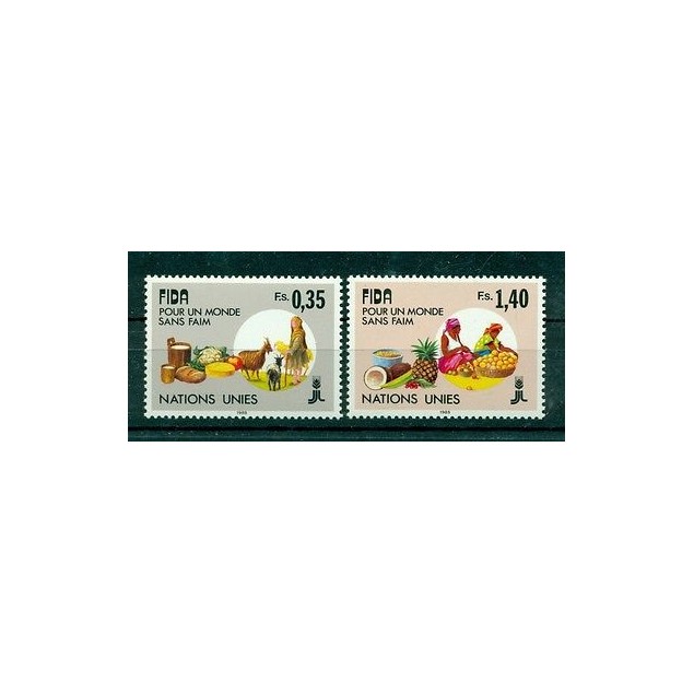 Nations Unies Géneve 1988 - Michel n. 162/63 - "FIDA pour un monde sans faim"