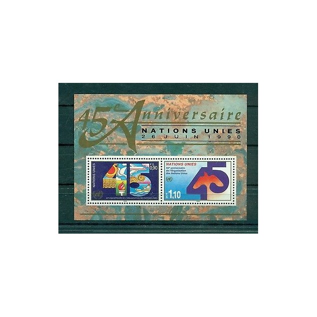 Nations Unies Géneve 1990 - Michel feuillet n. 6 - "45e anniversaire de l'Organi