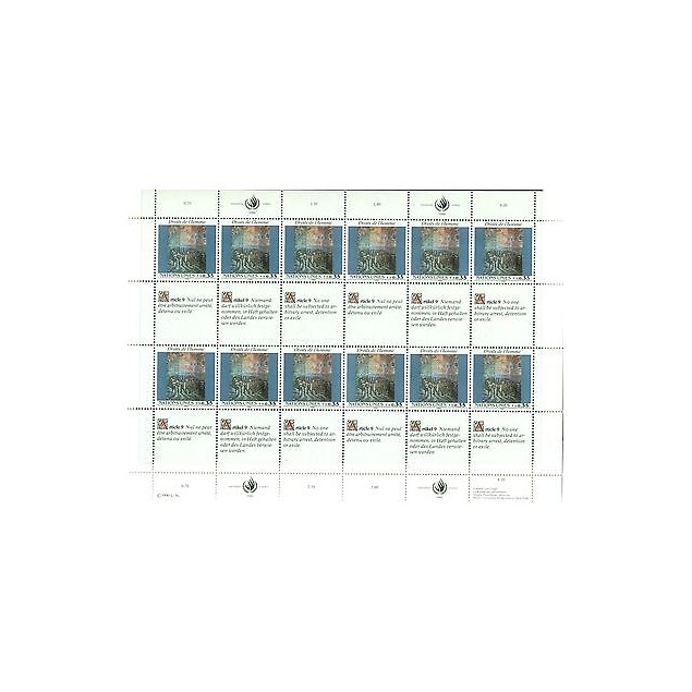Nations Unies Géneve 1990 - Michel n.192/93 - Feuillets  "Droits de l'Homme"