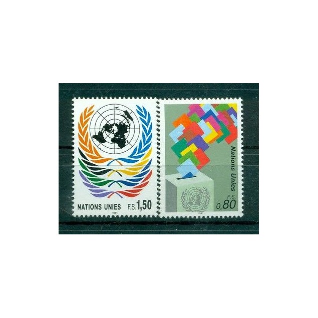 Nations Unies Géneve 1991- Michel n. 200/01 - "Timbres poste ordinaire"