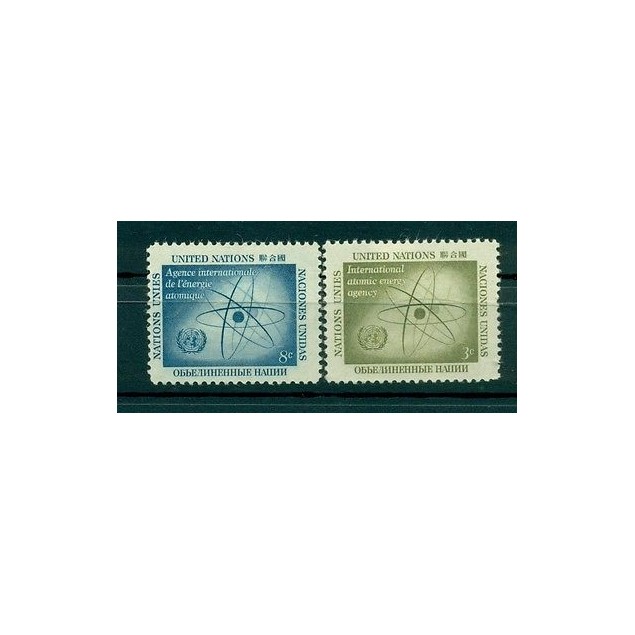 Nations Unies New York 1958 - Michel n. 66/67 - AIEA - IAEA