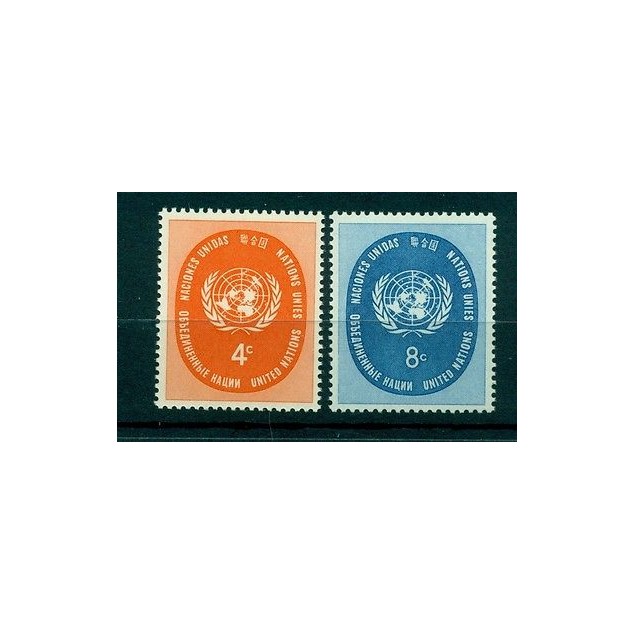 Nations Unies New York 1958 - Michel n. 70/71 - Timbres poste ordinaire