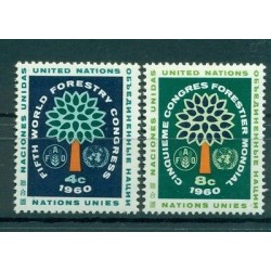 Nations Unies New York 1960 - Michel n. 88/89 - 5e Congres forestier mondial