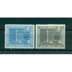 United Nations New York 1960 - Y & T n. 80/81 - United Nations 15th anniversary