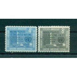 Nations Unies New York 1960 - Michel n. 90/91 A - 15e anniversaire des Nations U