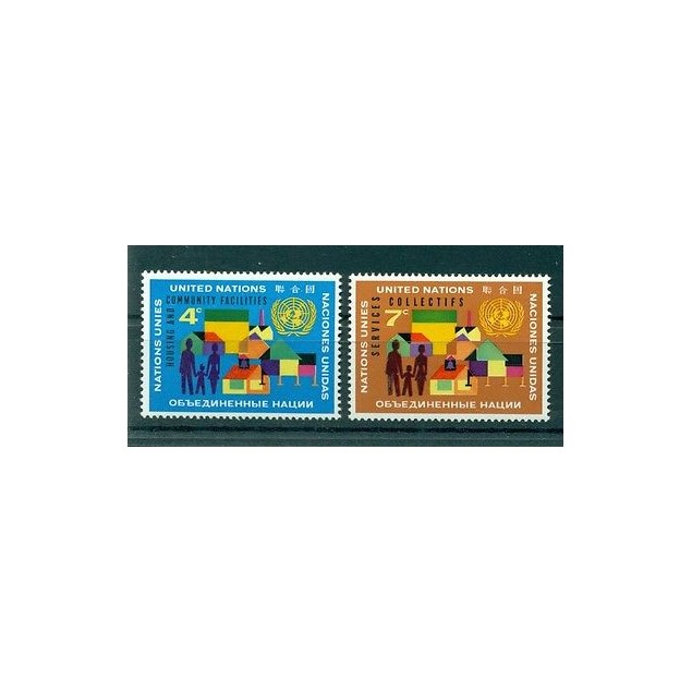 Nations Unies New York 1962 - Michel n. 114/15 - Services collectifs