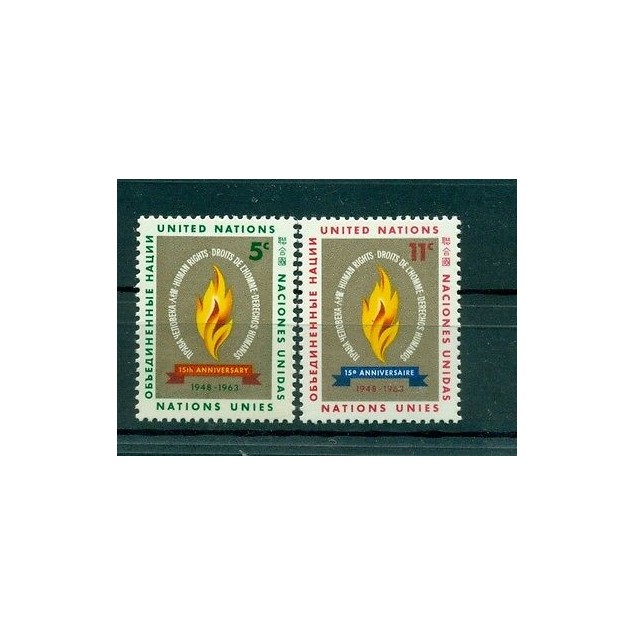 Nations Unies New York 1963 - Michel n. 136/37 -  Droits de l'Homme