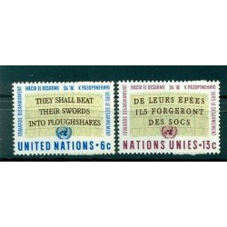Nazioni Unite New York 1967 - Y & T n. 172/73 - Campagna per il disarmo