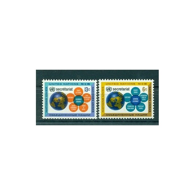 Nations Unies New York 1968 - Michel n. 196/97 - Sécretariat