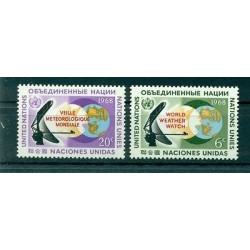 Nations Unies New York 1968 - Michel n. 204/05 - Veille meteorologique mondiale