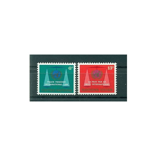 Nations Unies New York 1969 - Michel n. 214/15 -  La Paix par le Droit Internati