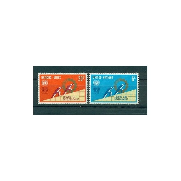 Nations Unies New York 1969 - Michel n. 216/17 -  Travail et Developpement