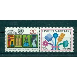 Nations Unies New York 1980 - Michel n. 364/65 -  "Conseil Economique et Social"