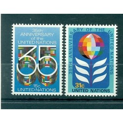 Nations Unies New York 1980 - Michel n.346/47  -  35e anniversaire de l'Organiza
