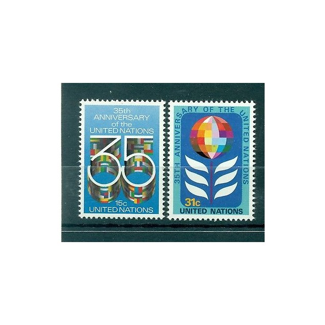 Nations Unies New York 1980 - Michel n.346/47  -  35e anniversaire de l'Organiza