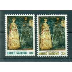 Nations Unies New York 1981 - Michel n. 369/70 - "Fresque du XIIIe Siècle"