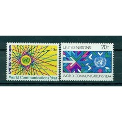 Nations Unies New York 1983 - Michel n. 415/16 - Année mondiale des communicatio