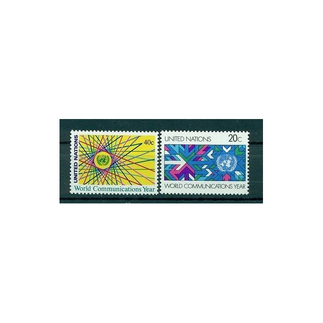 Nations Unies New York 1983 - Michel n. 415/16 - Année mondiale des communicatio