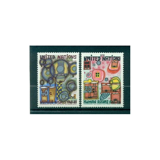 Nations Unies New York 1983 - Michel n. 438/39 - "Droits de l'Homme"